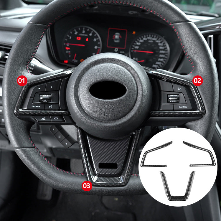 2022-26 Subaru WRX VB Carbon Fiber Steering Wheel Trims