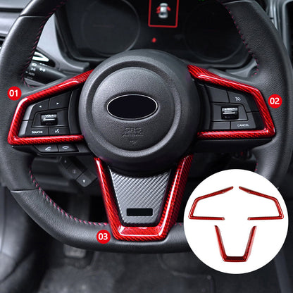 2022-26 Subaru WRX VB Carbon Fiber Steering Wheel Trims