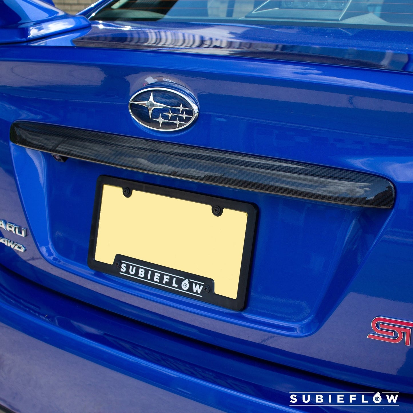 2015-21 WRX/STi Carbon Fiber Trunk Trim Cover - SubieFlow