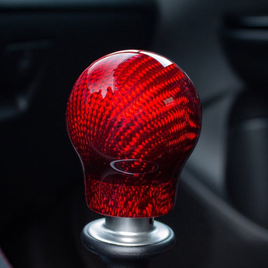 V1 Red Carbon Fiber Shift Knob - SubieFlow